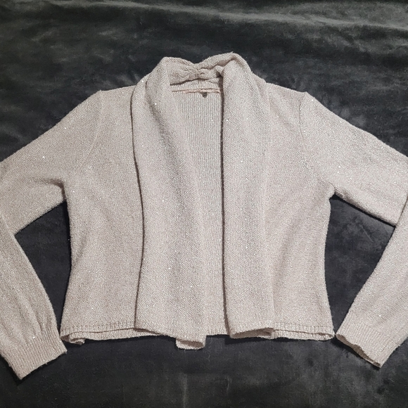 Knitted & Knotted Sweaters - Anthropologie Knitted & Knotted Sparkling Silver Cardigan✨️✨️- Medium